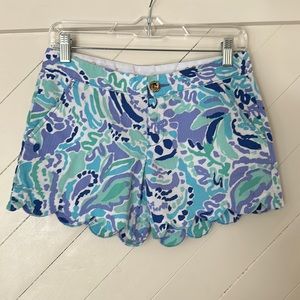 Lilly Pulitzer scalloped Buttercup shorts. SZ 00